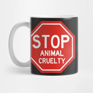 Stop animal cruelty sticker Mug